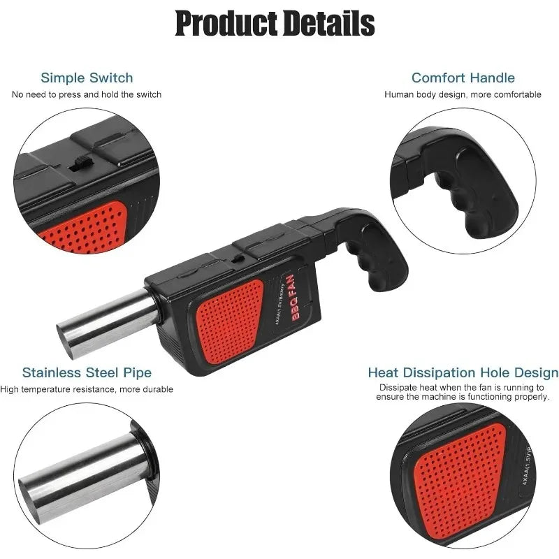 Soufleur pour barbecue electrique