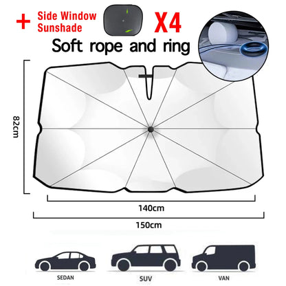 Car Sunshade Windshield Window Umbrella Foldable Sun Shade Front Cover Block Heat Portable Protector Parasol Auto Model Shades